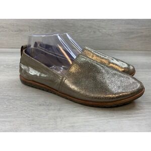 Sorel Ella Slip On Shoes Women's 10 Metallic Bronze Flats Casual Shoes